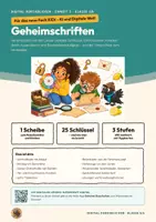Vorschau - Arbeitsblätter - Verschlüsselung Caesar Informatik Klasse 5 6 | Arbeitsheft 17 Seiten mit Lösungen | Drehscheibe, Knacken, Häufigkeit | KiDi – Digital durchblicken 5 - Seite 1