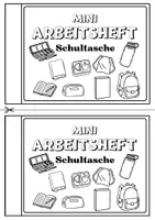 Vorschau - Arbeitsblätter - DaZ _ DaF Mini-Arbeitsheft Schultasche - Seite 1