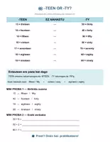 Vista previa - Hojas de trabajo - ZENBAKIAK INGELESES - página 1