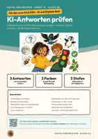 Vorschau - Arbeitsblätter - KI-Antworten prüfen Faktencheck Informatik Klasse 5 6 | Arbeitsheft 17 Seiten mit Lösungen | Quellen prüfen, Ampel | KiDi – Digital durchblicken 12 - Deckblatt