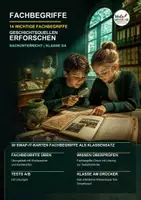 Vorschau - Arbeitsblätter - 🔎 14 FACHBEGRIFFE | Geschichtsquellen erforschen | Karteikarten + Wortspeicher + Swap It Klassensatz + Übungsblatt + Test A/B + Lösungen + Smartboard-Quiz 🎮 - Deckblatt