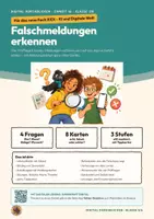 Vorschau - Arbeitsblätter - Fake News erkennen Informatik Klasse 5 6 | Arbeitsheft 17 Seiten mit Lösungen | Prüffragen, Detektivspiel | KiDi – Digital durchblicken 16 - Seite 1