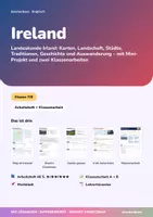 Vorschau - Unterrichtsreihen - Landeskunde UK Paket | London, England, Schottland, Wales, Irland, Schule in Großbritannien | Arbeitshefte + Klassenarbeiten | Englisch Klasse 5–8 | mit Lösungen - Deckblatt