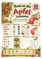 Vorschau - Arbeitsblätter - Rund um den Apfel – 20 Arbeitsblätter | Vorschule, Kita & Frühförderung - Deckblatt
