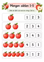 Vorschau - Arbeitsblätter - Rund um den Apfel – 20 Arbeitsblätter | Vorschule, Kita & Frühförderung - Seite 1