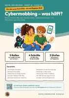 Vorschau - Arbeitsblätter - Cybermobbing Informatik Klasse 5 6 | Arbeitsheft 17 Seiten mit Lösungen | Rollenkarten, Hilfe-Plan, Beweise sichern | KiDi – Digital durchblicken 23 - Deckblatt