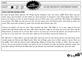 Vorschau - Arbeitsblätter - Winter Lesetext mit Fragen Klasse 3 4 5 | 6 Wintergeschichten zum genauen Lesen | Leseverständnis in 3 Niveaus - Seite 1