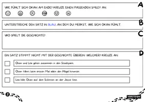 Vorschau - Arbeitsblätter - Winter Lesetext mit Fragen Klasse 3 4 5 | 6 Wintergeschichten zum genauen Lesen | Leseverständnis in 3 Niveaus - Seite 2