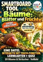 Vorschau - Arbeitsblätter - 🌳 Bäume: Blätter und Früchte – interaktives Smartboard-Tool mit Lernkarten, Quiz & Vorlesefunktion 🔊 - Deckblatt