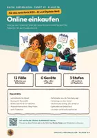 Vorschau - Arbeitsblätter - Online einkaufen Widerruf Abo Informatik Klasse 5 6 | Arbeitsheft 17 Seiten mit Lösungen | Taschengeldparagraf, Fälle | KiDi – Digital durchblicken 28 - Deckblatt