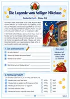 Vorschau - Unterrichtsreihen - Nikolaus – Geschichte, Bräuche, Stiefel & Teilen | Sachunterricht Klasse 3/4 - Seite 1