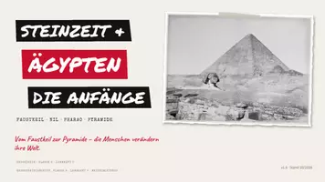 Vorschau - Unterrichtsreihen - Steinzeit und Altes Ägypten – Foliensatz Geschichte Klasse 6 (PPTX + PDF, 109 Folien) | Geschichtsträchtig - Deckblatt