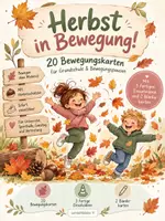 Vorschau - Stationenlernen - 🍂 Herbst in Bewegung! Bewegungskarten für die Grundschule 🍂 - Deckblatt