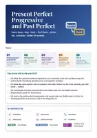 Vorschau - Unterrichtsreihen - Present Perfect Progressive and Past Perfect | Arbeitsheft + 2 Klassenarbeiten | have been -ing, had + 3. Form, Zeitleisten | Englisch Klasse 8 | mit Lösungen - Seite 1
