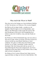 Vorschau - Text - "Was macht der Wurm im Watt?" / QUAPPIZ - Deckblatt