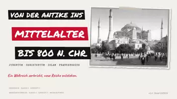 Vorschau - Unterrichtsreihen - Von der Antike ins Mittelalter – Foliensatz Geschichte Klasse 6 (PPTX + PDF, 110 Folien) | Geschichtsträchtig - Seite 1