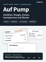 Vorschau - Spiele - Escape Room Darlehen Zinsen Kredit BwR 9 Rechnungswesen - Deckblatt
