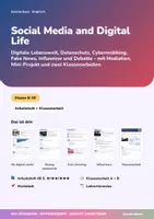 Vorschau - Unterrichtsreihen - Social Media and Digital Life | Arbeitsheft + 2 Klassenarbeiten | Datenschutz, Fake News, Influencer, Debatte | Englisch Klasse 8–10 | mit Lösungen - Seite 1