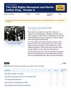 Vorschau - Unterrichtsreihen - The Civil Rights Movement and Martin Luther King | Arbeitsheft + 2 Klassenarbeiten | Rosa Parks, I Have a Dream, Quellenarbeit | Englisch Klasse 9/10 | mit Lösungen - Seite 1