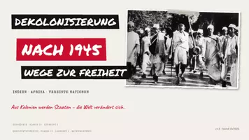 Vorschau - Unterrichtsreihen - Dekolonisierung nach 1945 – Foliensatz Geschichte Klasse 10 (PPTX + PDF, 139 Folien) | Geschichtsträchtig - Deckblatt