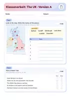 Vorschau - Unterrichtsreihen - The UK | Arbeitsheft + 2 Klassenarbeiten + Spiele | England, Scotland, Wales, Northern Ireland | Englisch Klasse 6–8 | mit Lösungen - Seite 1