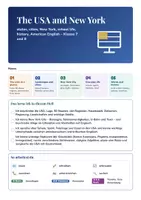 Vorschau - Unterrichtsreihen - The USA and New York | Arbeitsheft + 2 Klassenarbeiten | Staaten, Städte, New York, AmE vs BrE | Englisch Klasse 7/8 | mit Lösungen - Seite 1