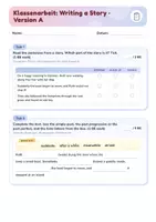 Vorschau - Unterrichtsreihen - Writing a Story | Arbeitsheft + 2 Klassenarbeiten | Aufbau, Spannung, Bildergeschichte, Musterstorys | Englisch Klasse 6–8 | mit Lösungen - Deckblatt