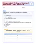 Vorschau - Unterrichtsreihen - Writing an Email and an Informal Letter | Arbeitsheft + 2 Klassenarbeiten | E-Mail, Brief, Redemittel, Schreibwerkstatt | Englisch Klasse 6/7 | mit Lösungen - Deckblatt