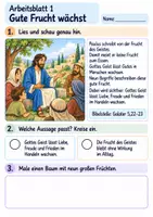 Vorschau - Arbeitsblätter - Die Frucht des Geistes | Religion Klasse 2 Arbeitsblätter | Evangelische Religionslehre | 10 Arbeitsblätter als PDF - Seite 1