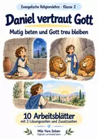 Vorschau - Arbeitsblätter - Daniel vertraut Gott | Religion Klasse 2 Arbeitsblätter | Evangelische Religionslehre | 10 Arbeitsblätter als PDF - Deckblatt