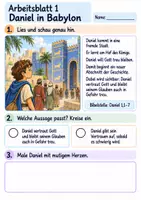 Vorschau - Arbeitsblätter - Daniel vertraut Gott | Religion Klasse 2 Arbeitsblätter | Evangelische Religionslehre | 10 Arbeitsblätter als PDF - Seite 1