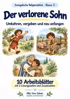 Vorschau - Arbeitsblätter - Der verlorene Sohn | Religion Klasse 2 Arbeitsblätter | Evangelische Religionslehre | 10 Arbeitsblätter als PDF - Deckblatt