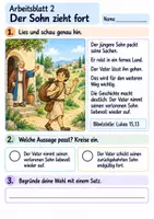 Vorschau - Arbeitsblätter - Der verlorene Sohn | Religion Klasse 2 Arbeitsblätter | Evangelische Religionslehre | 10 Arbeitsblätter als PDF - Seite 2