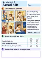 Vorschau - Arbeitsblätter - Samuel hört Gottes Ruf | Religion Klasse 2 Arbeitsblätter | Evangelische Religionslehre | 10 Arbeitsblätter als PDF - Seite 3