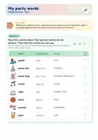 Vorschau - Arbeitsblätter - Birthday and Party | Arbeitsheft, Bildkarten, Spiele + Lernzielkontrolle | Geburtstag, Datum, Einladung, Party | Englisch Klasse 3/4 | mit Lösungen - Seite 3