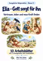 Vorschau - Arbeitsblätter - Elia – Gott sorgt für ihn | Religion Klasse 2 Arbeitsblätter | Evangelische Religionslehre | 10 Arbeitsblätter als PDF - Deckblatt
