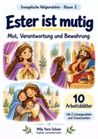 Vorschau - Arbeitsblätter - Ester ist mutig | Religion Klasse 2 Arbeitsblätter | Evangelische Religionslehre | 10 Arbeitsblätter als PDF - Deckblatt