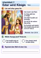 Vorschau - Arbeitsblätter - Ester ist mutig | Religion Klasse 2 Arbeitsblätter | Evangelische Religionslehre | 10 Arbeitsblätter als PDF - Seite 2