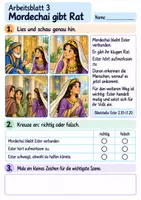 Vorschau - Arbeitsblätter - Ester ist mutig | Religion Klasse 2 Arbeitsblätter | Evangelische Religionslehre | 10 Arbeitsblätter als PDF - Seite 3