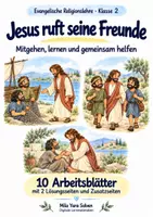 Vorschau - Arbeitsblätter - Jesus ruft seine Freunde | Religion Klasse 2 Arbeitsblätter | Evangelische Religionslehre | 10 Arbeitsblätter als PDF - Deckblatt