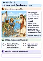 Vorschau - Arbeitsblätter - Jesus ruft seine Freunde | Religion Klasse 2 Arbeitsblätter | Evangelische Religionslehre | 10 Arbeitsblätter als PDF - Seite 2