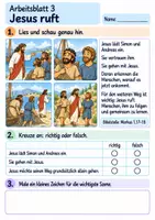 Vorschau - Arbeitsblätter - Jesus ruft seine Freunde | Religion Klasse 2 Arbeitsblätter | Evangelische Religionslehre | 10 Arbeitsblätter als PDF - Seite 3
