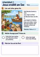 Vorschau - Arbeitsblätter - Jesus erzählt vom Sämann | Religion Klasse 2 Arbeitsblätter | Evangelische Religionslehre | 10 Arbeitsblätter als PDF - Seite 1