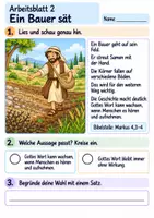 Vorschau - Arbeitsblätter - Jesus erzählt vom Sämann | Religion Klasse 2 Arbeitsblätter | Evangelische Religionslehre | 10 Arbeitsblätter als PDF - Seite 2