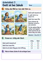 Vorschau - Arbeitsblätter - Jakob – Gott begleitet ihn | Religion Klasse 2 Arbeitsblätter | Evangelische Religionslehre | 10 Arbeitsblätter als PDF - Seite 3