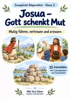 Vorschau - Arbeitsblätter - Josua – Gott schenkt Mut | Religion Klasse 2 Arbeitsblätter | Evangelische Religionslehre | 10 Arbeitsblätter als PDF - Deckblatt