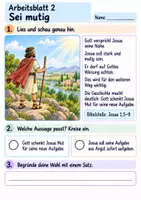 Vorschau - Arbeitsblätter - Josua – Gott schenkt Mut | Religion Klasse 2 Arbeitsblätter | Evangelische Religionslehre | 10 Arbeitsblätter als PDF - Seite 2