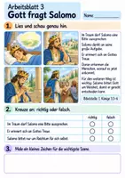 Vorschau - Arbeitsblätter - Salomo bittet um Weisheit | Religion Klasse 2 Arbeitsblätter | Evangelische Religionslehre | 10 Arbeitsblätter als PDF - Seite 3