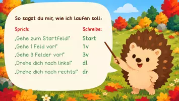 Vorschau - Präsentationen/Tafelbilder - Offline Coding im Herbst | Orientierung im Raum mit Igel - Seite 3