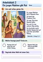 Vorschau - Arbeitsblätter - Naaman wird gesund | Religion Klasse 2 Arbeitsblätter | Evangelische Religionslehre | 10 Arbeitsblätter als PDF - Seite 2